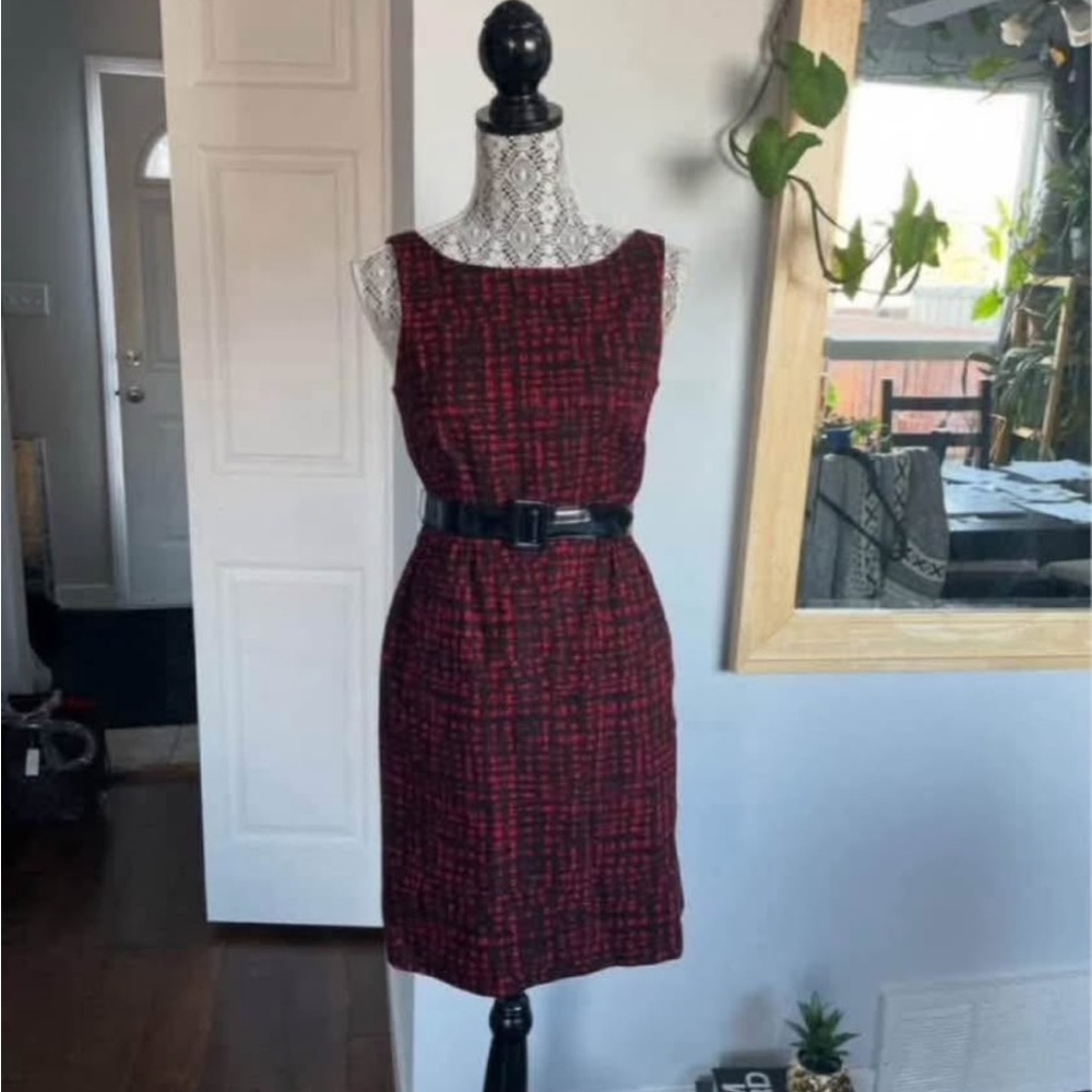 New Michael Kors Large Chic Boat Neck Shift Dress Removable Belt